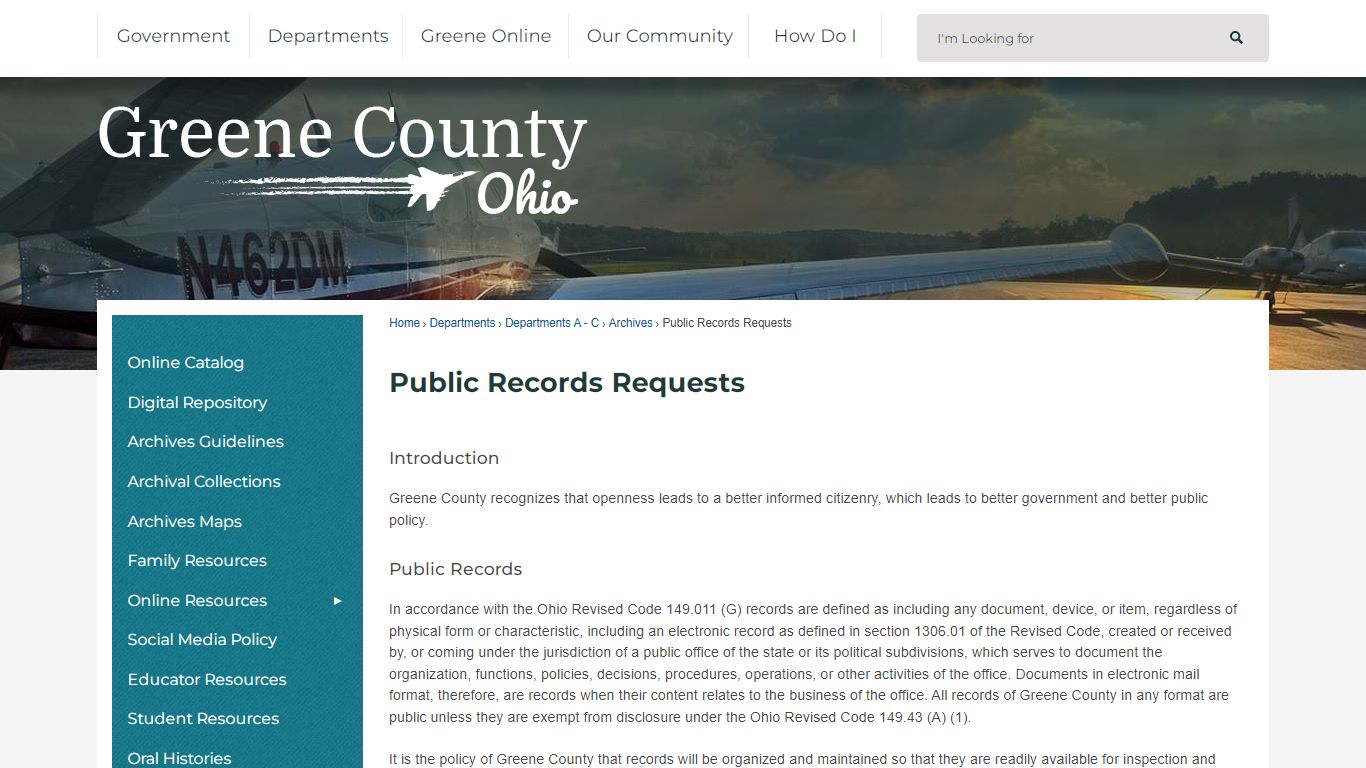 Public Records Requests | Greene County, OH - Official Website